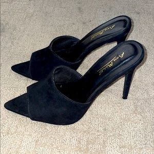 Black Slip on Heels